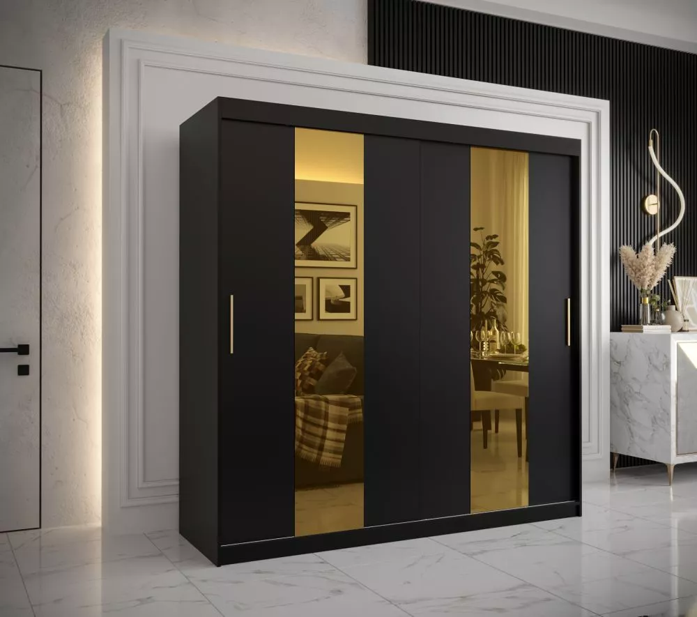 Skapis Golden Pole · Melns · 200 × 62 × 200 cm