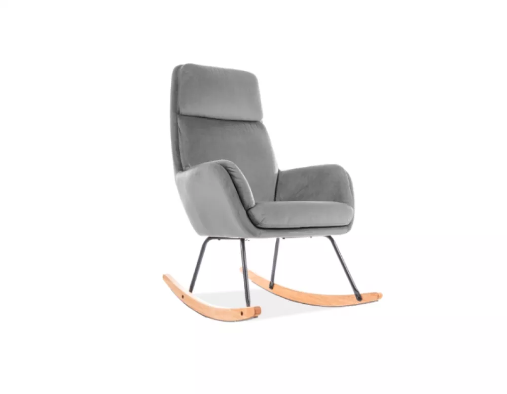 Mīksts krēsls Hoover Velvet · Pelēks · 70 × 49 × 106 cm