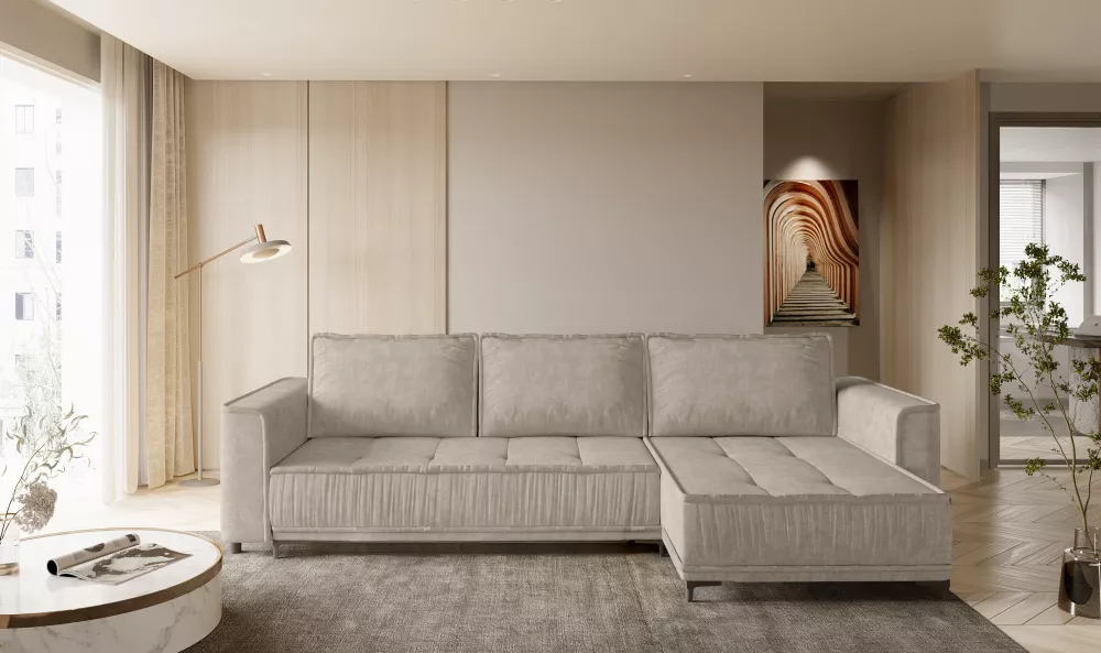 Dīvāns Dallas Corner Standard · Bēšs · 140 × 240 × 87 cm