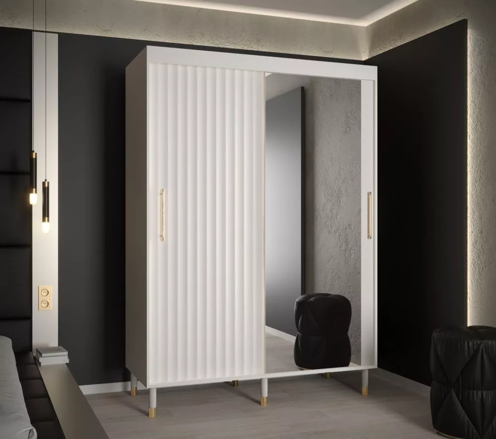 Skapis Calipso Wave 2 · Balts · 150 × 62 × 208 cm