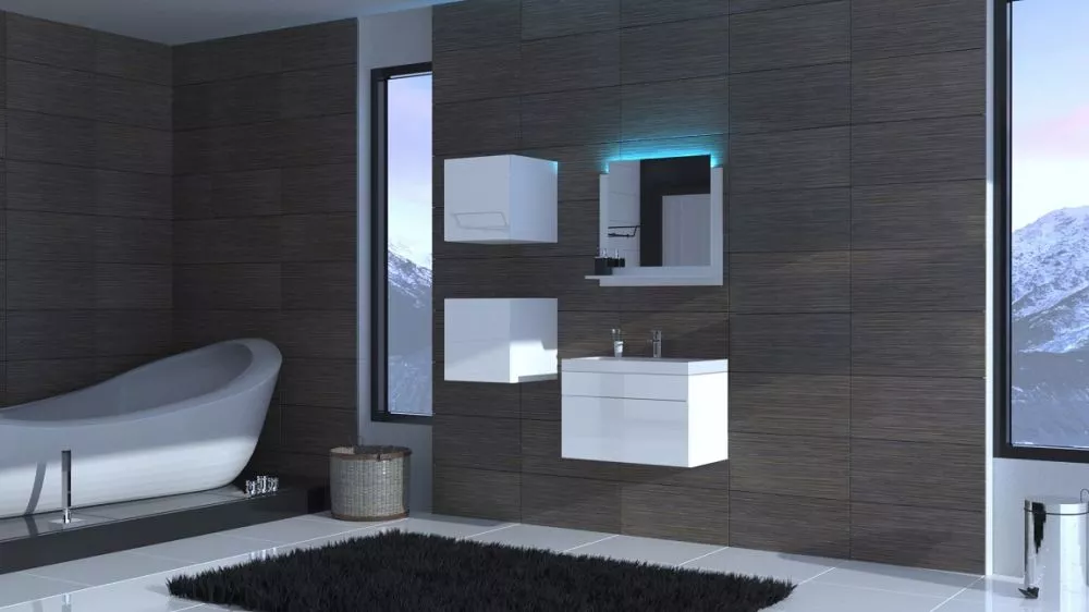 Vannas istabas komplekts Alius 30 ar LED · Balts · 110 × 35 cm