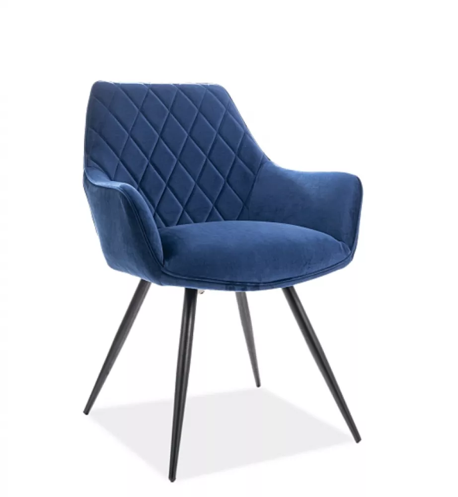 Krēsls Linea Velvet · Zils · 82 × 43 × 43 cm