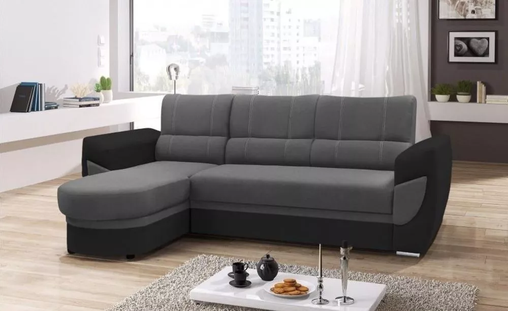 Dīvāns Trendi 1 Standard · Tumši pelēks + melns · 170 × 250 × 97 cm