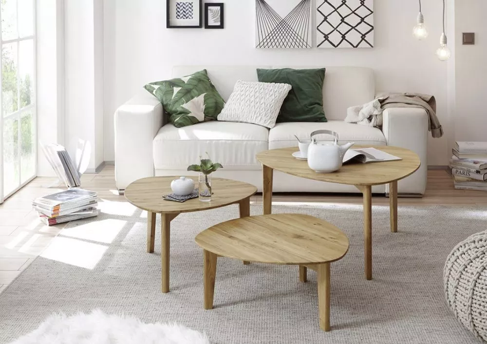 Žurnālgalds Camilla Set · Ozols · 80 × 80 × 43 cm