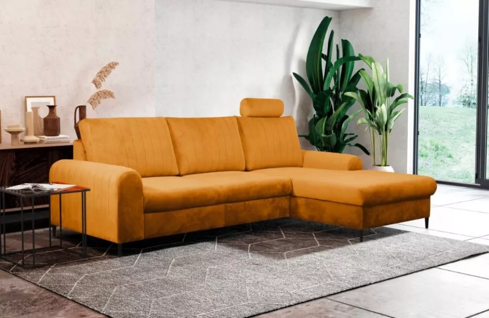 Dīvāns Monaco Comfort standard · Dzeltens · 168 × 252 × 88 cm