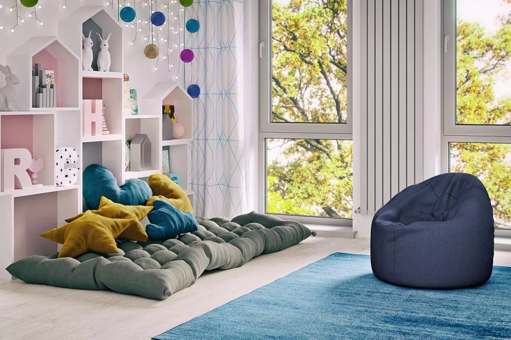 Pufs Bondo Standard Auduma numurs: Poco 40, · Tumši zils · 85 × 120 × 85 cm