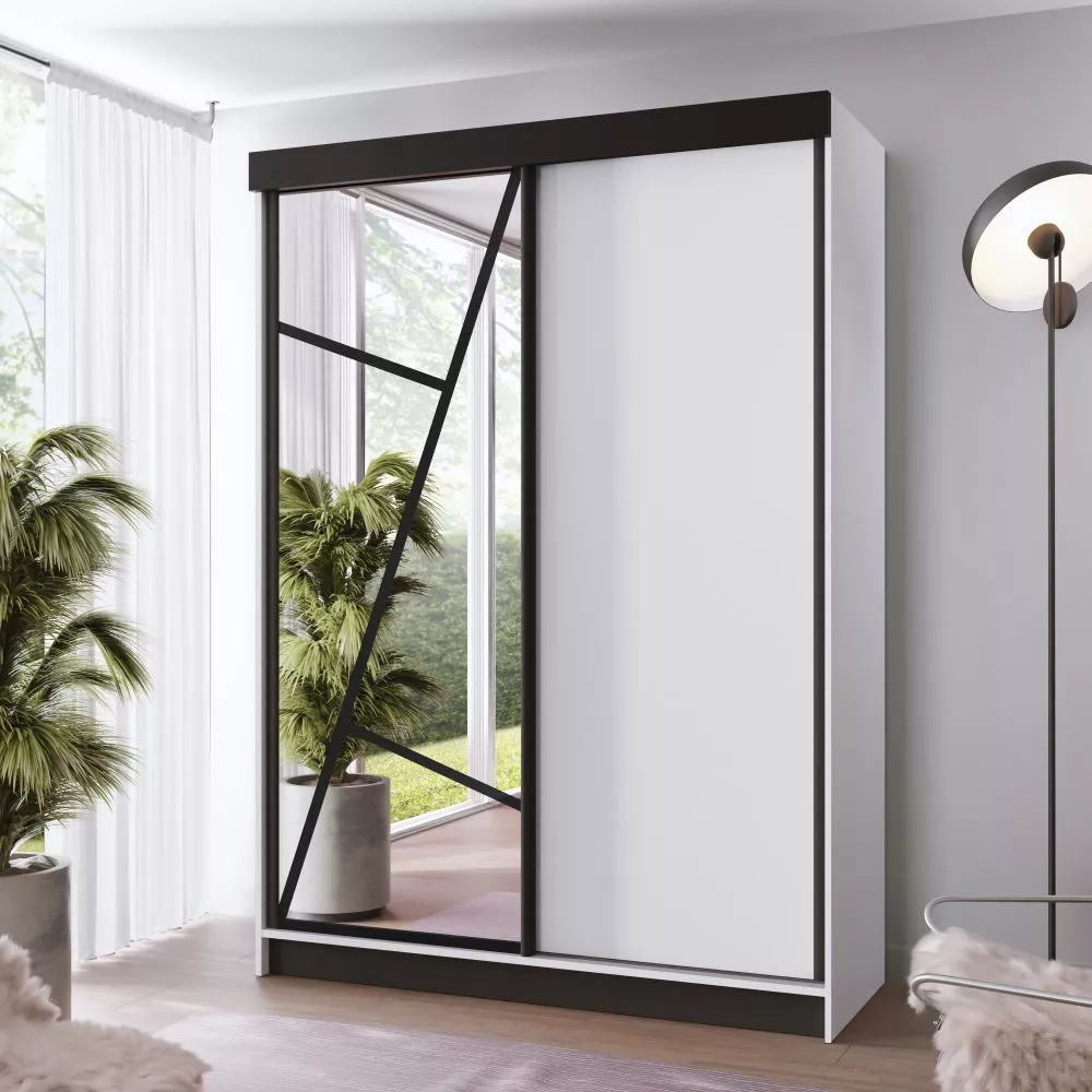 Skapis Vena 138 · Balts · 138 × 59 × 205 cm