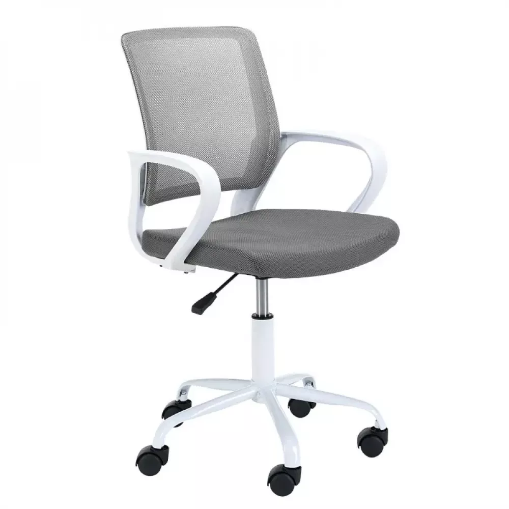 Datorkrēsls FD-6 White Sēdvietas platums: 46 cm, · Pelēks · 53 × 56.5 × 81 cm