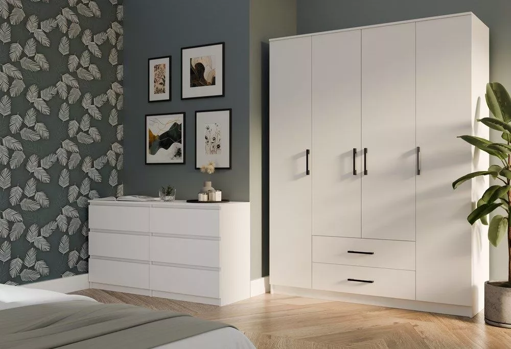 Skapis Romana 160 · Balts · 160 × 52 × 205 cm