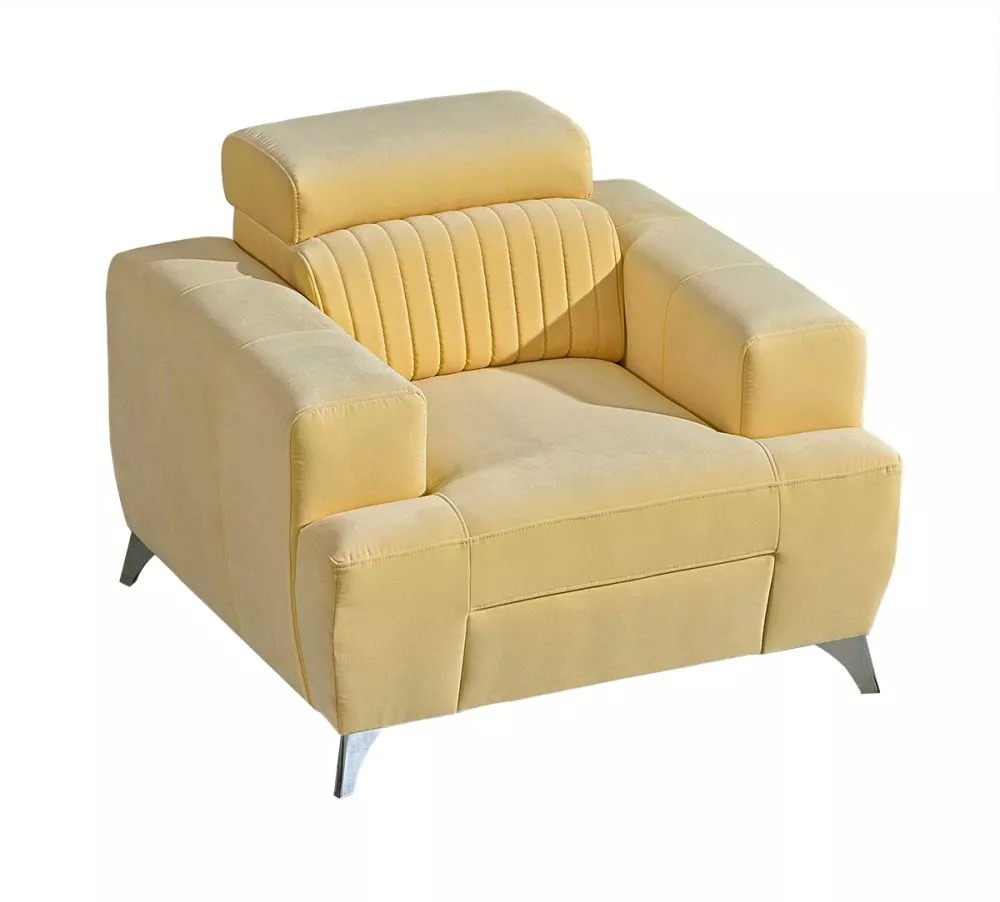Mīksts krēsls Primo 1S Relax standard Sēdvietas dziļums: 55 cm, · Dzeltens · 103 × 103 × 81 cm