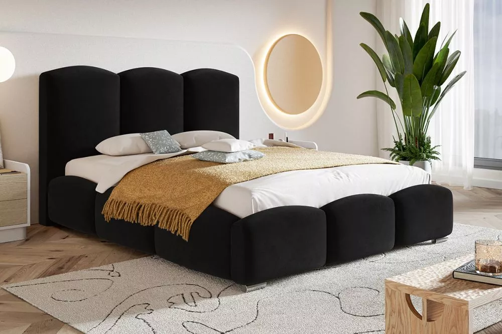 Gulta Bed 14 standard ar stelāžu Guļamvietas platums: 90 cm, Guļamvietas garums: 200 cm, stelāžas tips: koka, · Melns · 