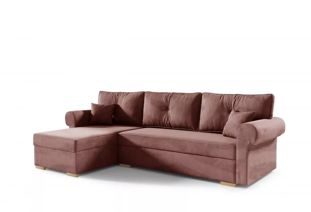 Dīvāns Fin Premium standard · Rozā · 143 × 241 × 90 cm
