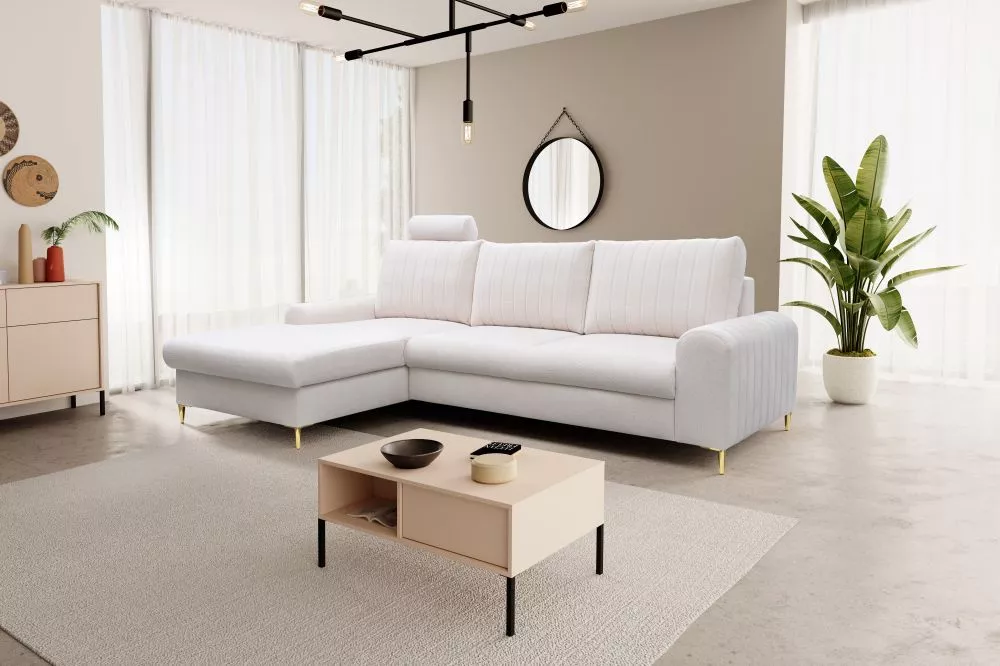 Dīvāns Monaco Comfort standard · Gaišais krēms · 168 × 252 × 88 cm