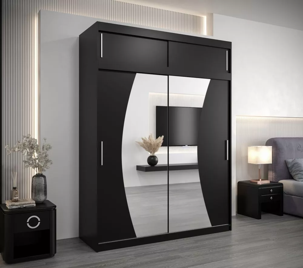 Skapis Wave Dream Premium · Melns · 180 × 62 × 240 cm