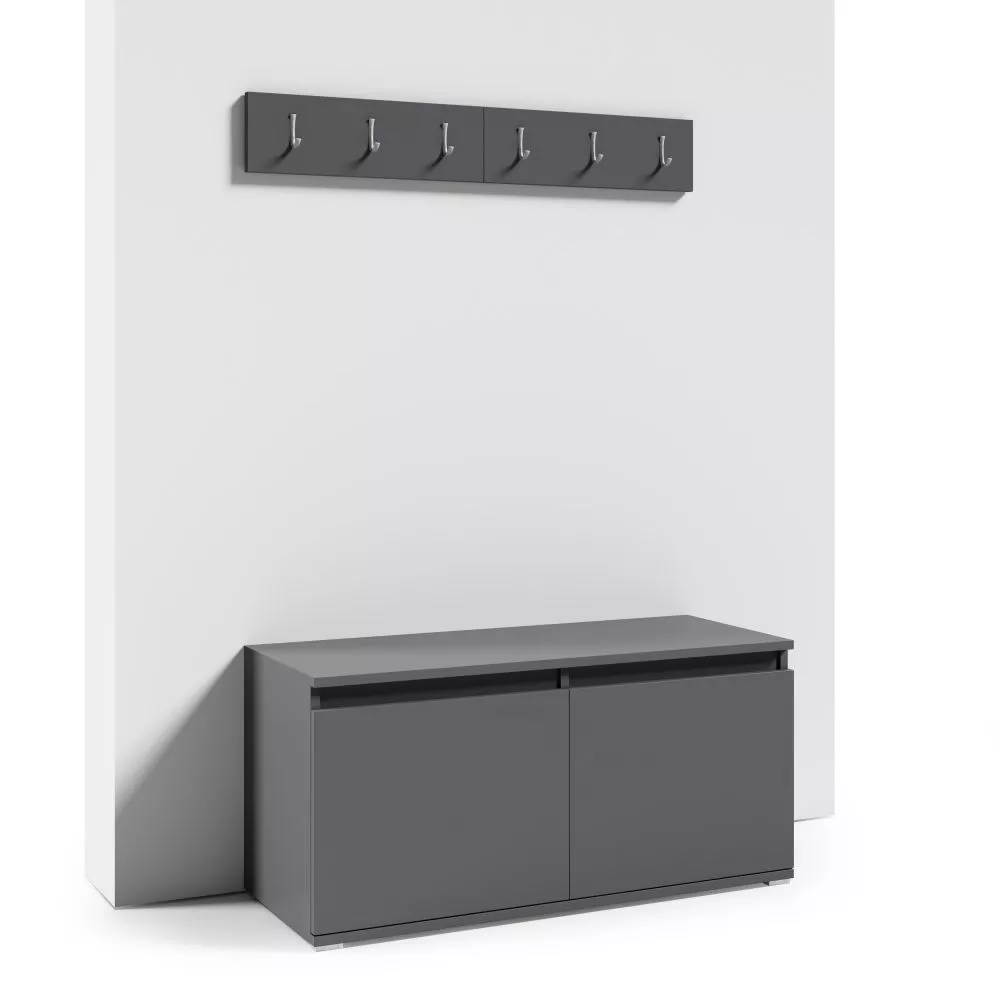 Apavu plaukts Emi Set Korpusa krāsa: grafīts, · 100 × 40 cm