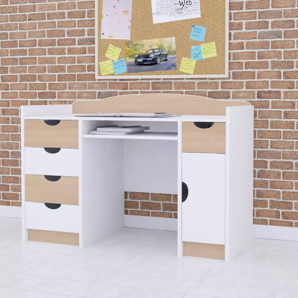 Bērnu rakstāmgalds Classic B01 Maksimālais augstums: 89 cm, · 125 × 75 × 60 cm