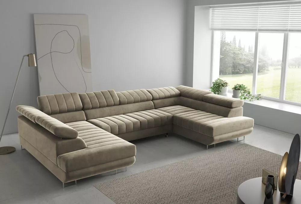 Dīvāns Horizonte U standard · Krēms · 201 × 335 × 87 cm