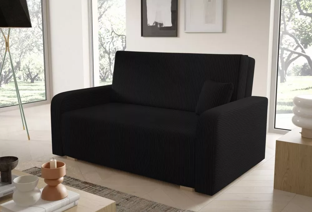 Mīksts krēsls Americano Ness 3 Standard Sēdvietas dziļums: 60 cm, · Melns · 155 × 97 × 85 cm