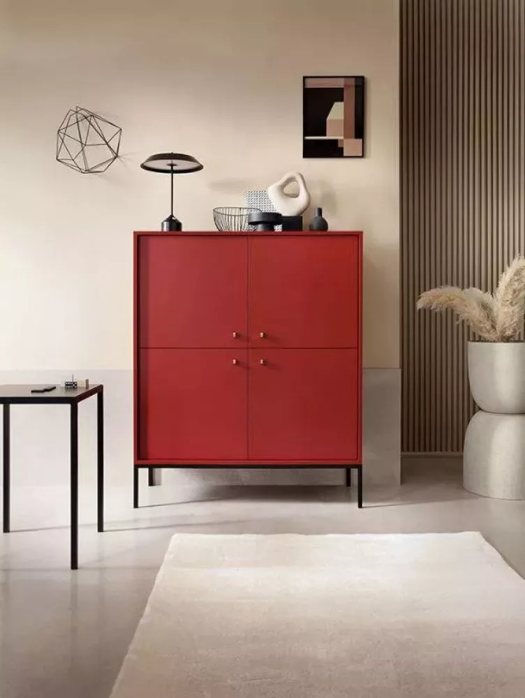Kumode Mono MK104 · Tumši sarkans · 104 × 39 × 125 cm