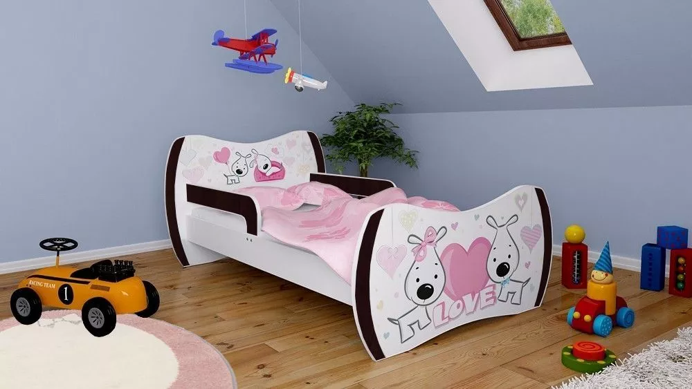 Bērnu gulta Dream L03 160x80 DM01 ar stelāžu Guļamvietas platums: 80 cm, Guļamvietas garums: 160 cm, · 104 × 164 × 71 cm