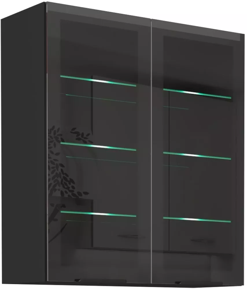 Virtuves skapis Siena 80 GS 2F · Melna