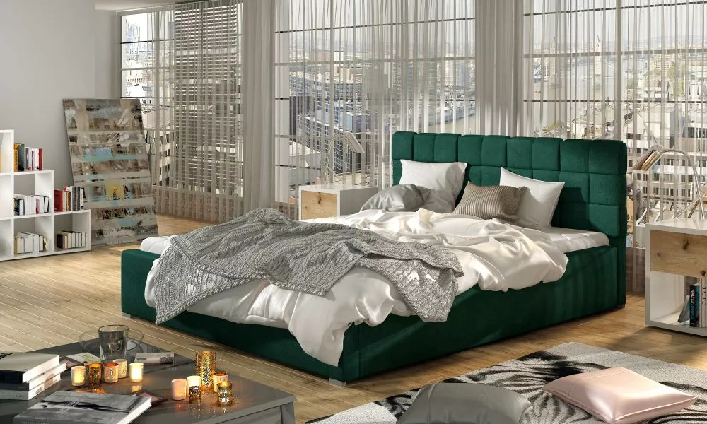 Gulta Grand standard ar stelāžu Guļamvietas platums: 180 cm, Guļamvietas garums: 200 cm, stelāžas tips: metāla, · Zaļš ·