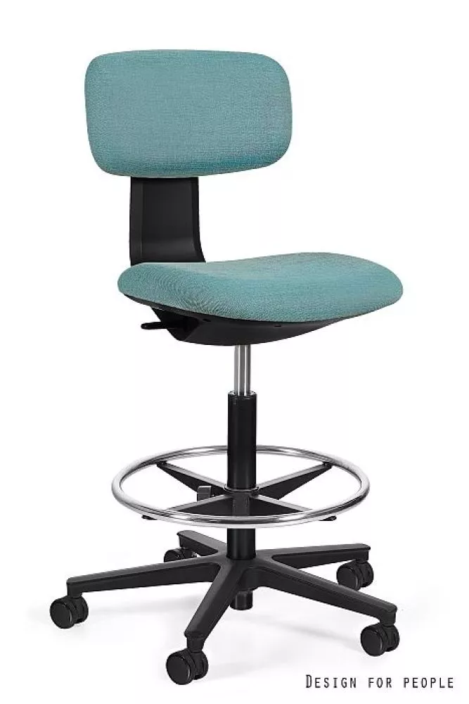 Datorkrēsls Robin Plus Comfort Korpusa krāsa: melns, Elementu krāsa: gaiši zils, Sēdvietas platums: 42.5 cm, · 45.5 × 63