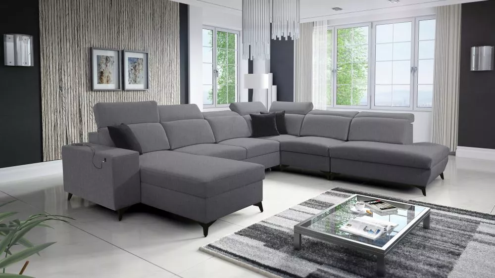 Dīvāns Bartone 10 Mix Standard · Pelēks · 300 × 361 × 83 cm