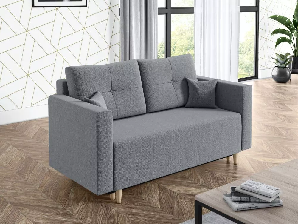 Dīvāns Luna Sofa 2 Standard · Pelēks · 92 × 162 × 95 cm