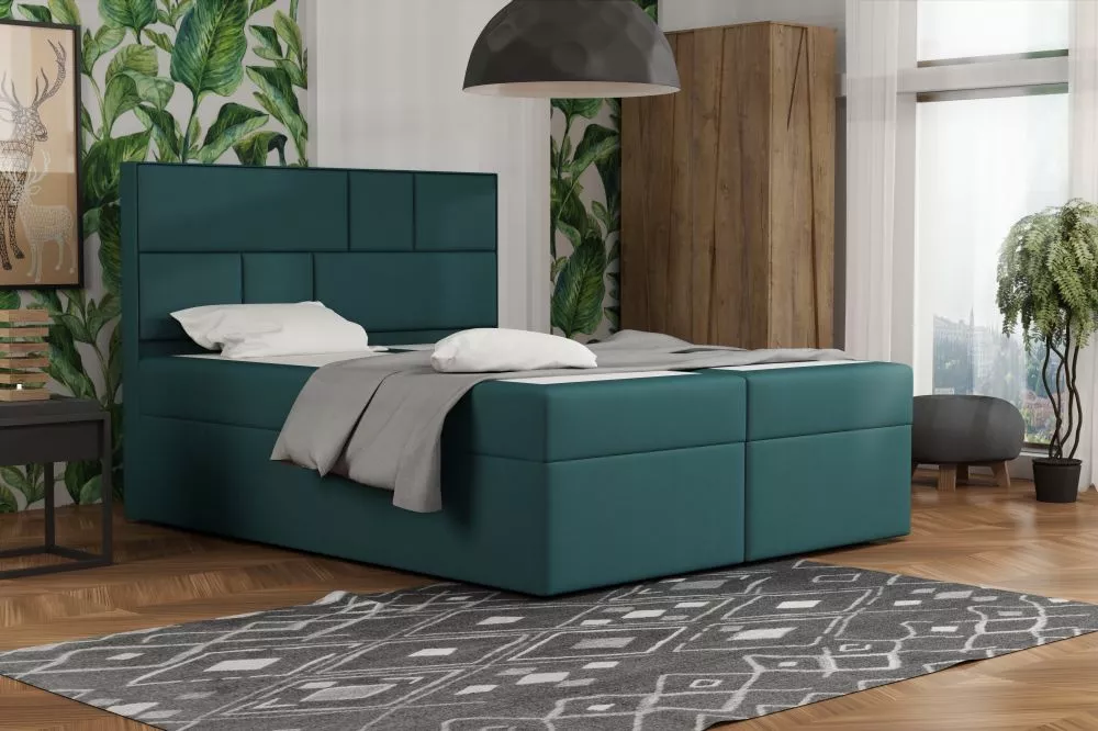 Gulta Modern 1 Standard Guļamvietas platums: 140 cm, Guļamvietas garums: 200 cm, · Jūraszaļš · 142 × 210 × 120 cm
