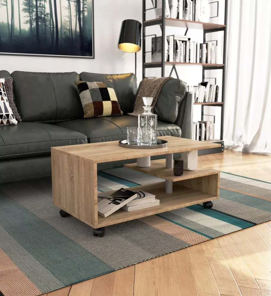 Žurnālgalds Vini 90 · Sonoma · 90 × 51 × 40 cm
