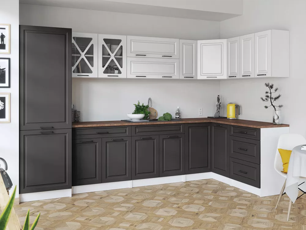 Virtuves komplekts Singrid Corner Double Materiāls : MDF + LKSP plātne,