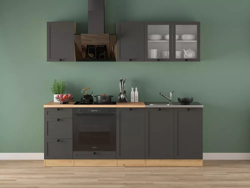 Virtuves komplekts Junona Line 220 Glass Materiāls : MDF + LKSP plātne,