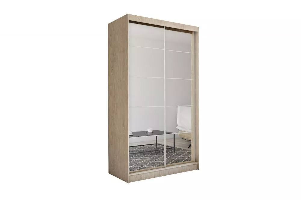 Skapis Flores ar LED · Sonoma · 150 × 61 × 216 cm