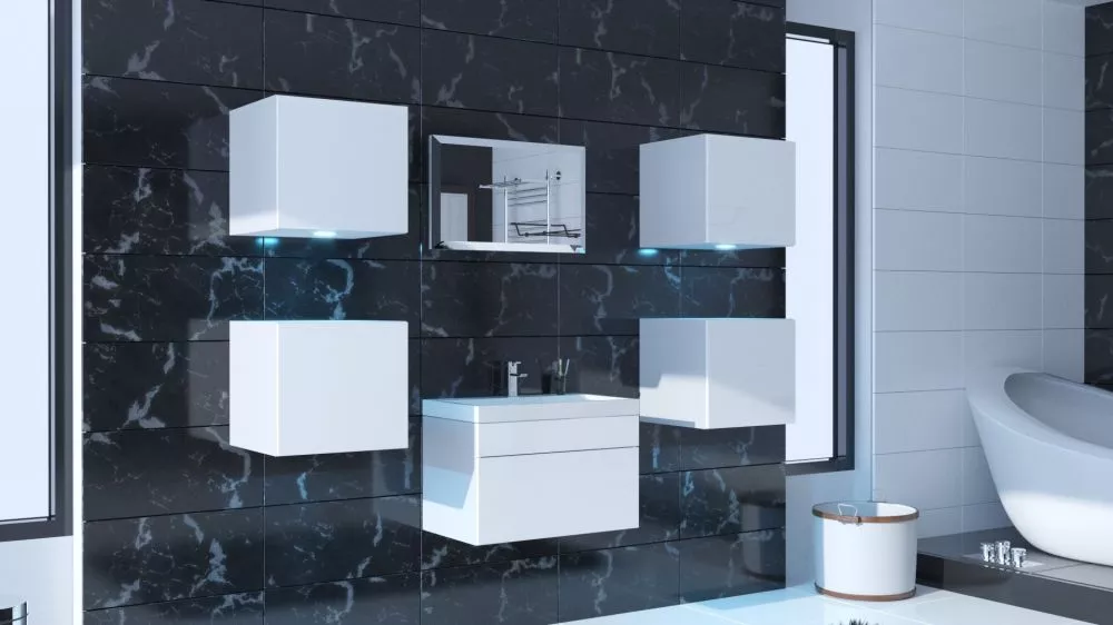 Vannas istabas komplekts Alius 29 ar LED · Balts · 110 × 35 cm