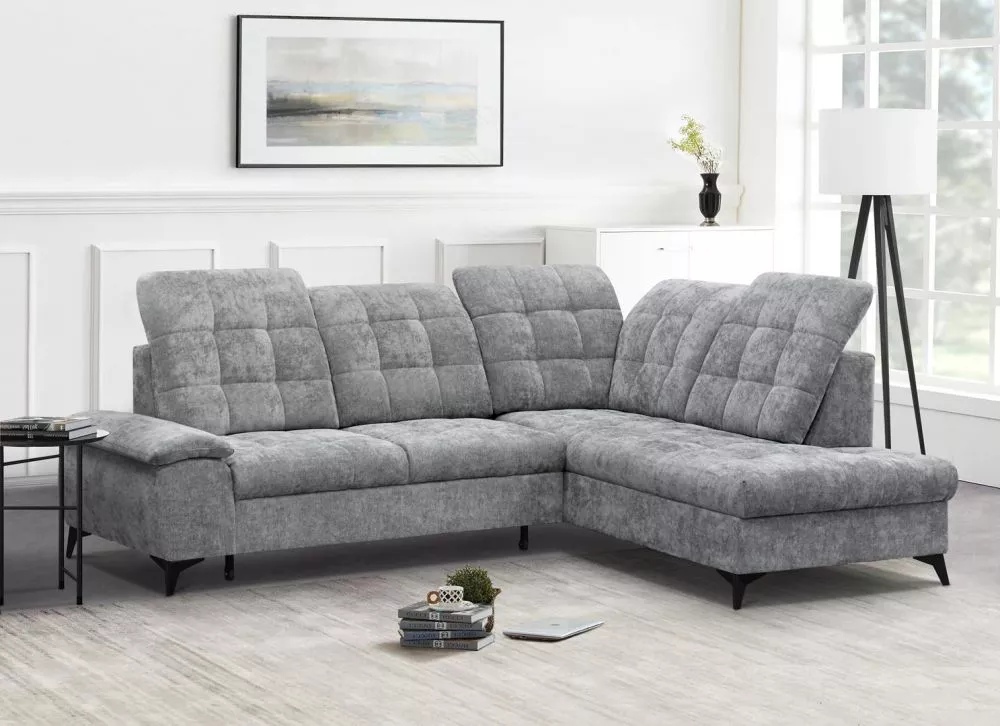 Dīvāns Betty Relax standard · Gaiši pelēks · 212 × 260 × 89 cm