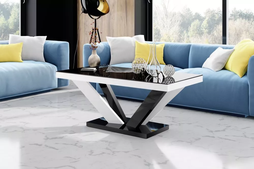 Žurnālgalds Viva 2 Mini Gloss Korpusa krāsa: melns, · 120 × 60 × 50 cm