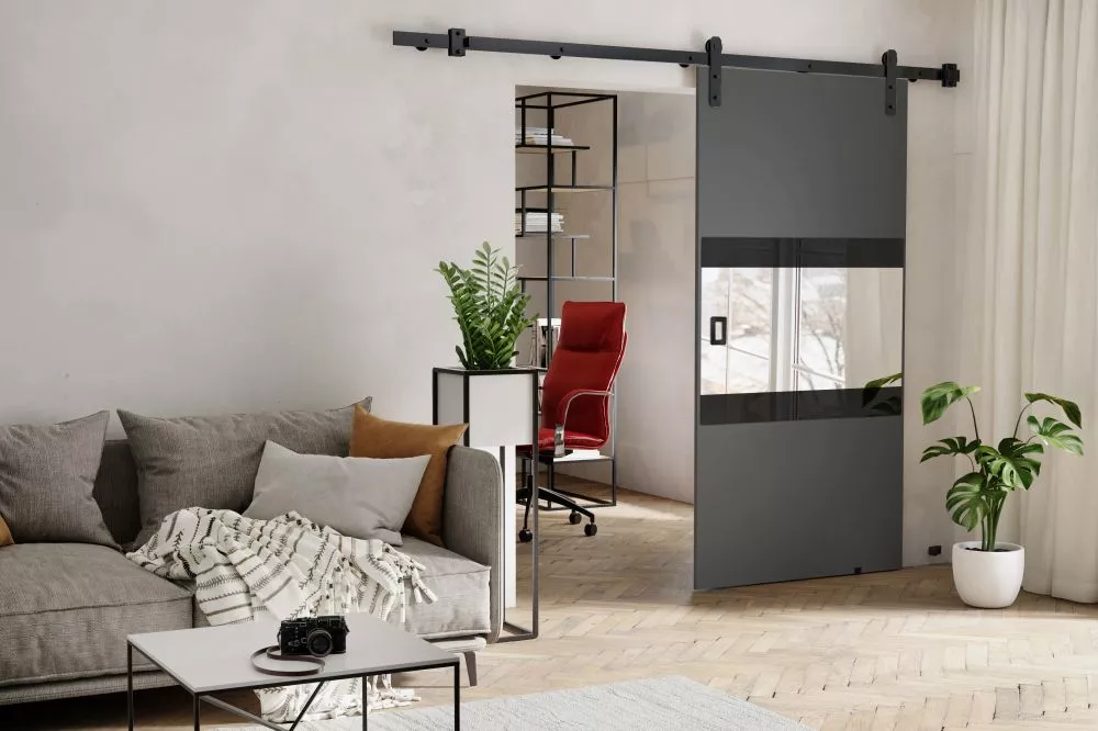Bīdāmās durvis Mia Loft · Grafīts · 66 × 205 cm