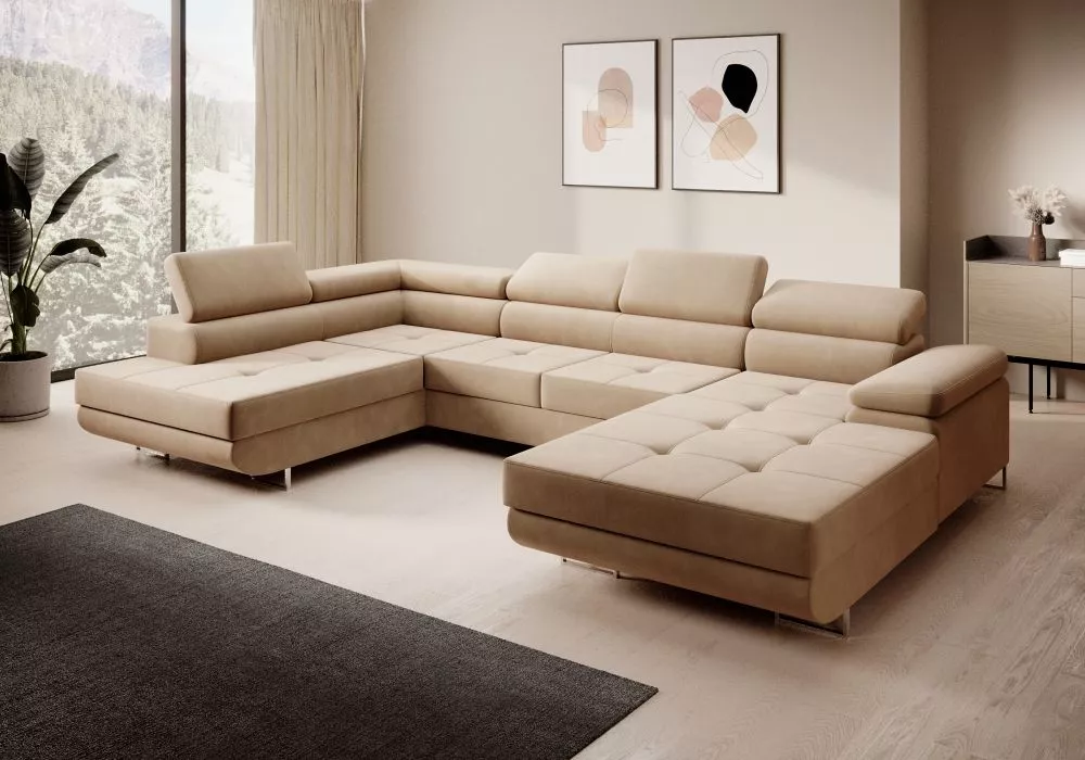 Dīvāns Corner 273 U standard · Bēšs · 203 × 347 × 90 cm