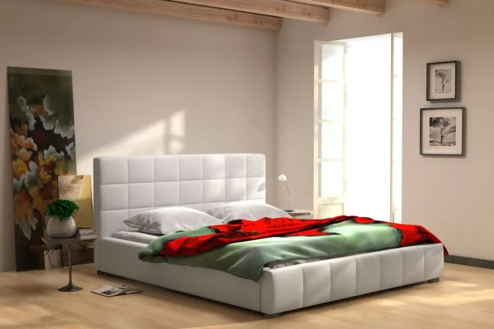 Gulta Chester Relax ar stelāžu Guļamvietas platums: 140 cm, Guļamvietas garums: 200 cm, stelāžas tips: metāla, · Balts ·
