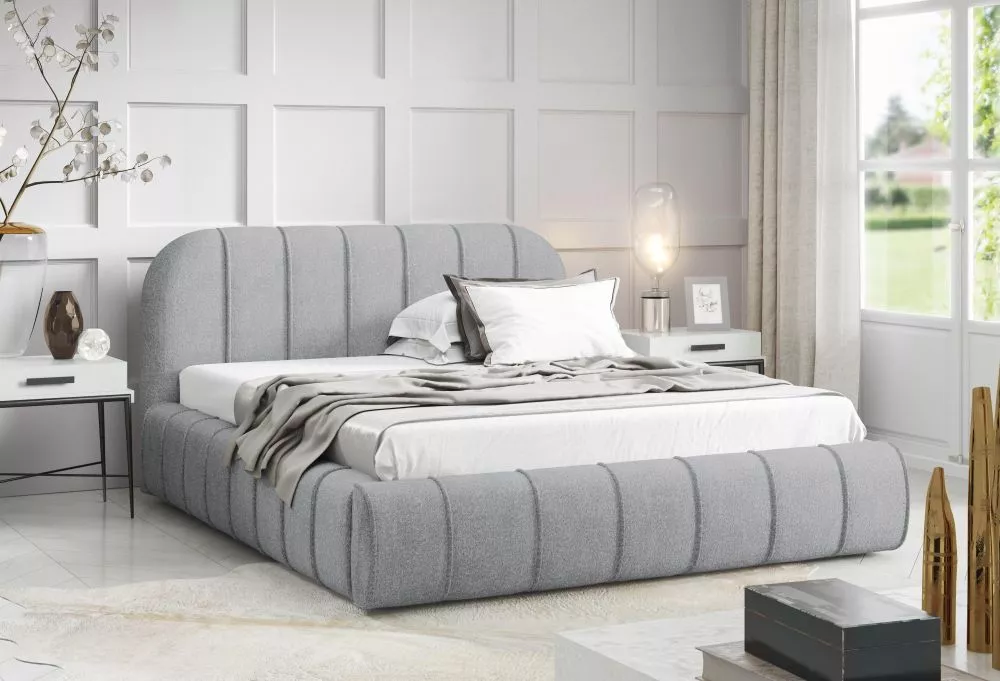 Gulta Rivano standard ar stelāžu Guļamvietas platums: 160 cm, Guļamvietas garums: 200 cm, stelāžas tips: metāla, · Gaiši