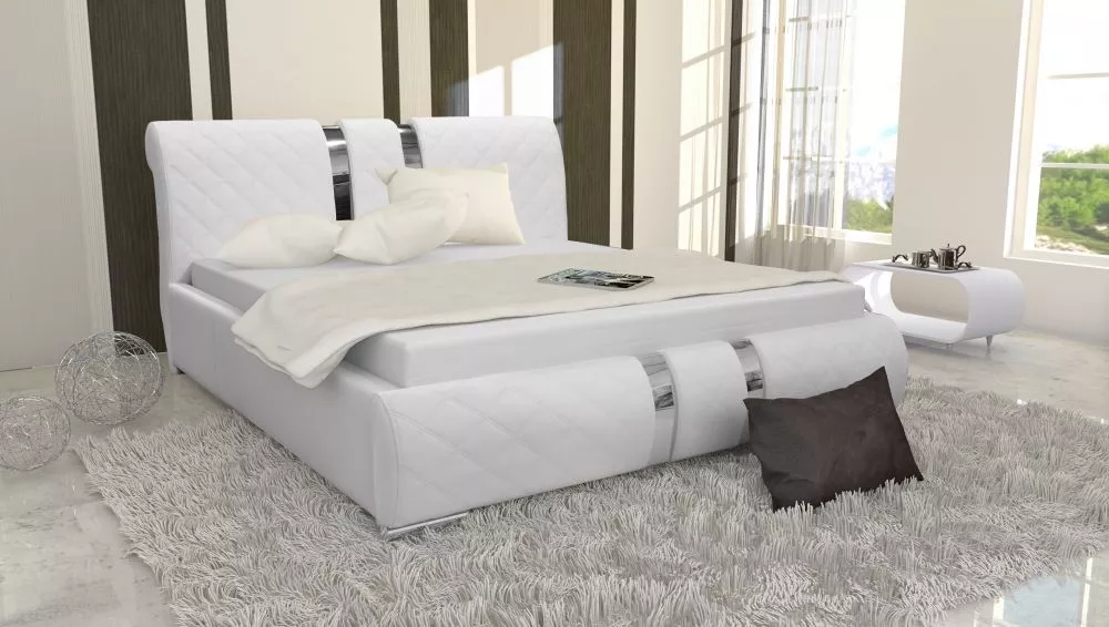 Gulta Niko standard ar stelāžu Guļamvietas platums: 160 cm, Guļamvietas garums: 200 cm, stelāžas tips: metāla, · Balts ·