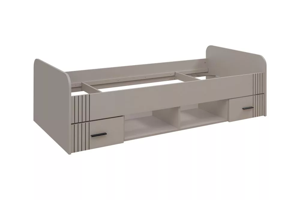 Gulta Sigma 90x200 ar stelāžām Guļamvietas platums: 90 cm, Guļamvietas garums: 200 cm, · Kašmira · 96 × 204 × 64 cm