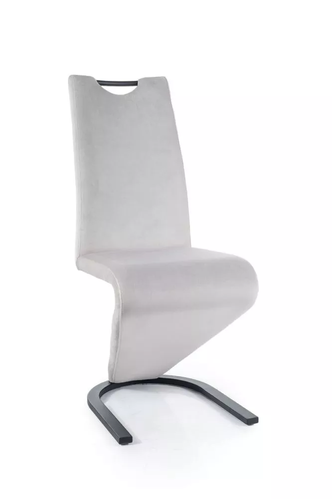 Krēsls H-090 Velvet · Gaiši pelēks · 102 × 43 × 65 cm