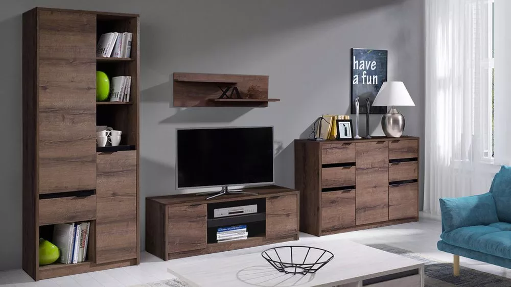 Sekcija Denver Set 2 Korpusa krāsa: tumšais ozols, · 40 × 200 cm