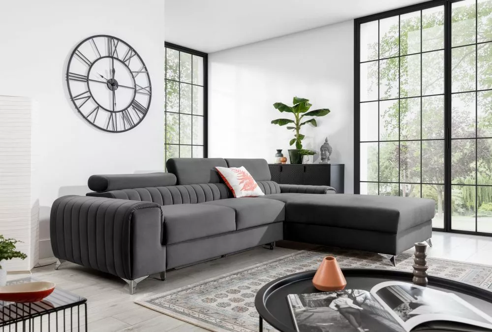 Dīvāns Grayson Premium Standard · Pelēks · 205 × 275 × 98 cm