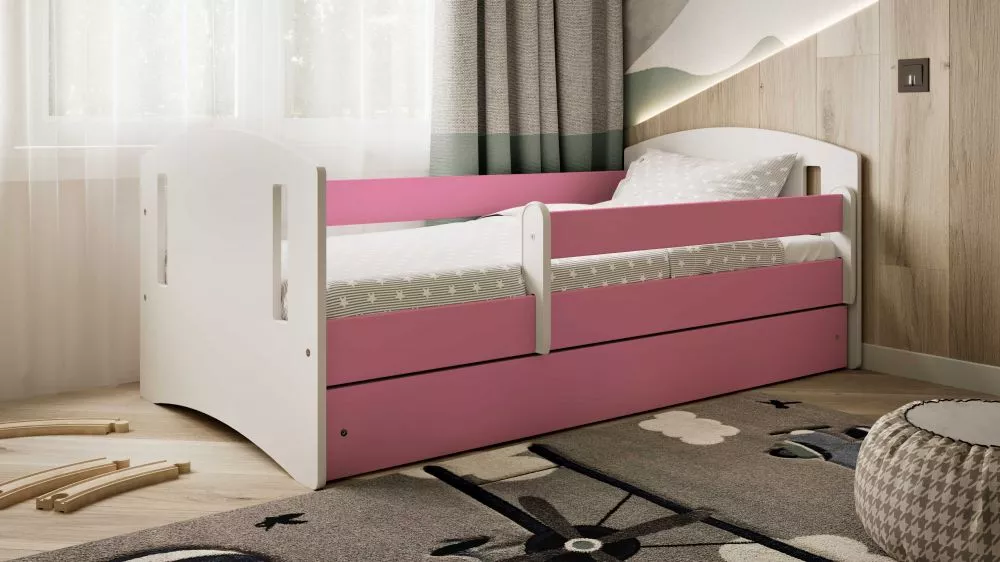 Bērnu gulta Classic 2 ar stelāžu Guļamvietas platums: 80 cm, Guļamvietas garums: 140 cm, · 90 × 144 × 65 cm