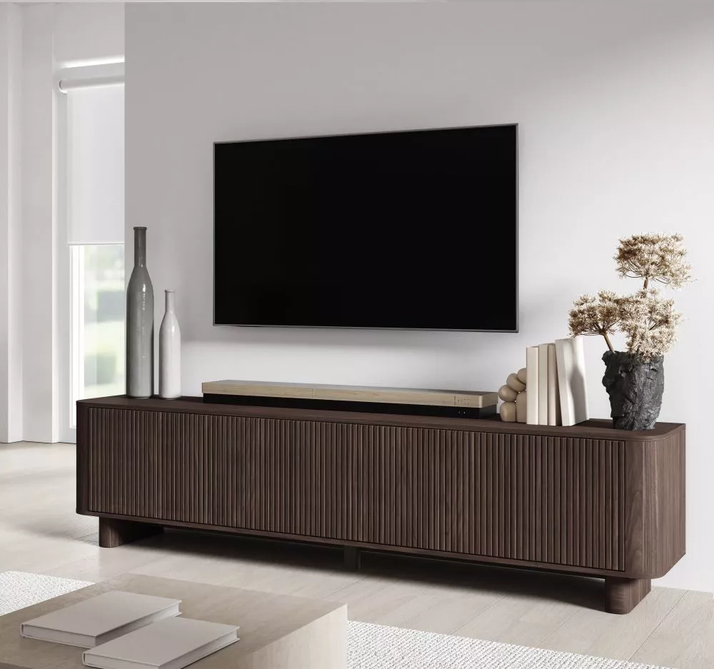 TV tumba Trenza RTV 220 · Rieksts · 220 × 40 × 54 cm