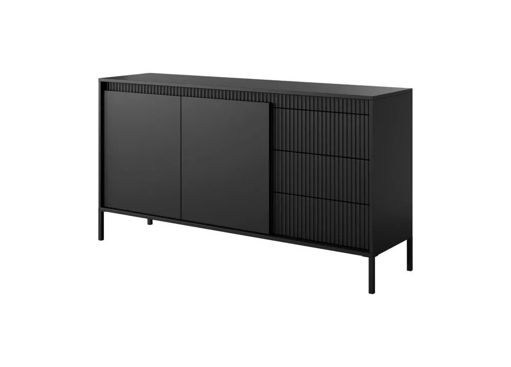 Kumode Senso B · Melns · 153.5 × 39.5 × 81.4 cm