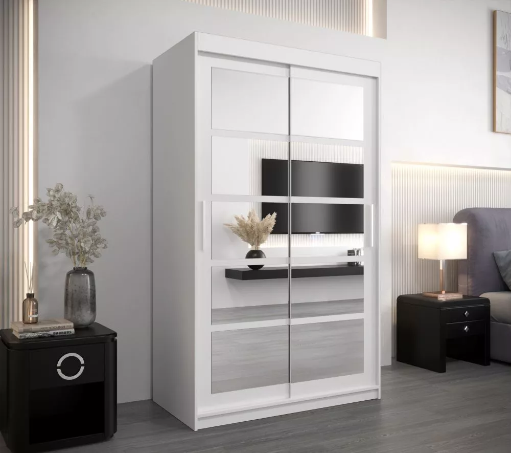 Skapis Roma 2 · Balts · 120 × 62 × 200 cm